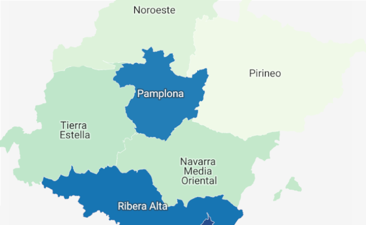 (ALT) Imagen agrandada del mapa de Navarra